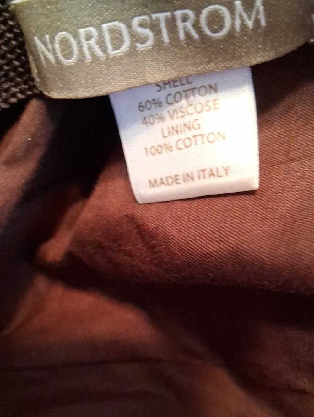 Nordstrom Women's Brown Interior Shoulder Bag with Brown Trim